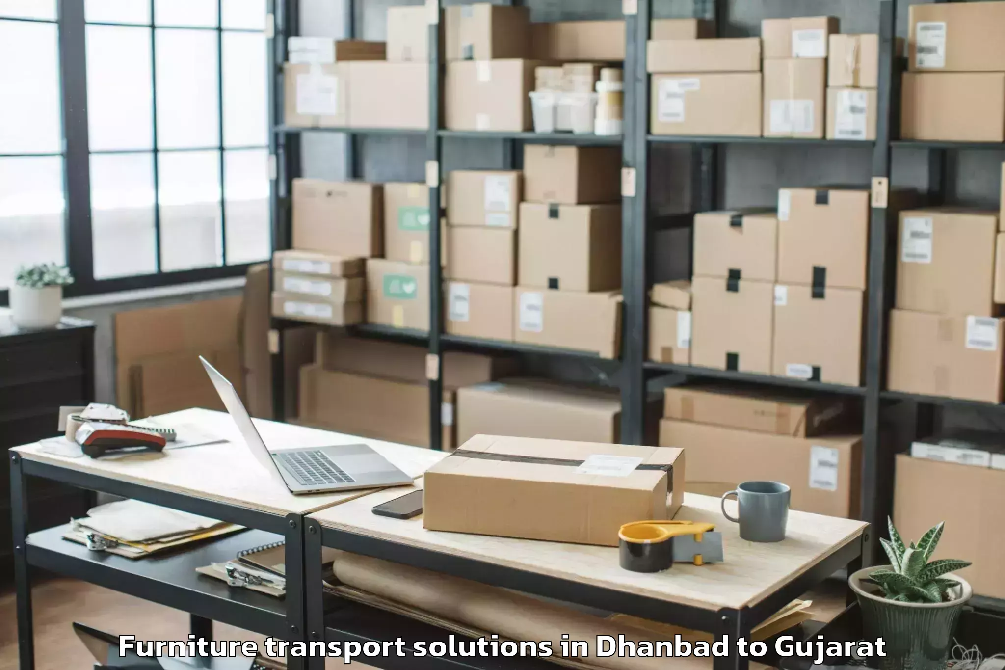 Get Dhanbad to Sihor Furniture Transport Solutions